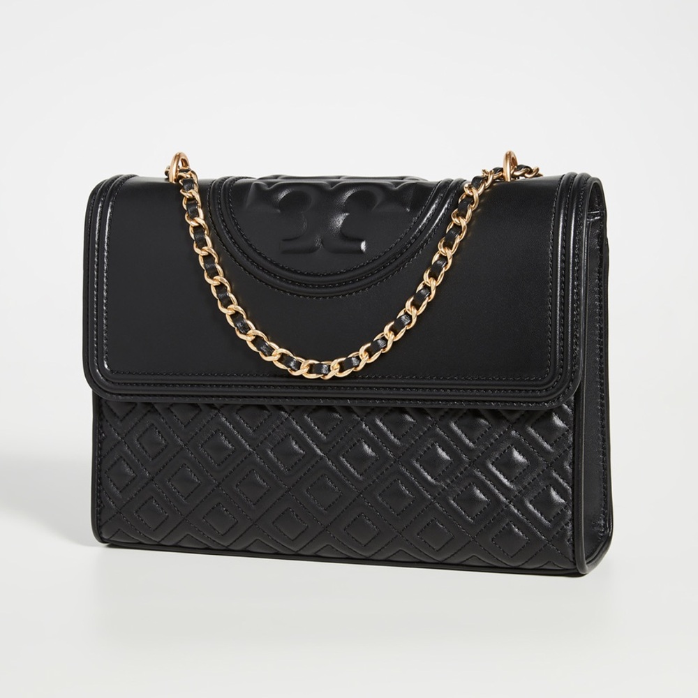 Tory Burch Black Quilted Chain Shoulder Bag